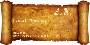 Lampl Mónika névjegykártya